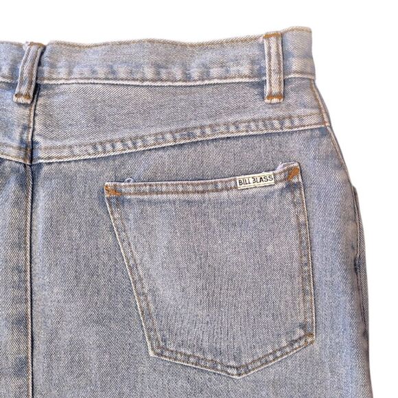 Bill Blass VTG Boho Chic Knee Length Light Denim Jean Skirt SZ 14 *Fits Like Med - Picture 5 of 10